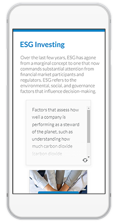 ESG Investing on Mobile